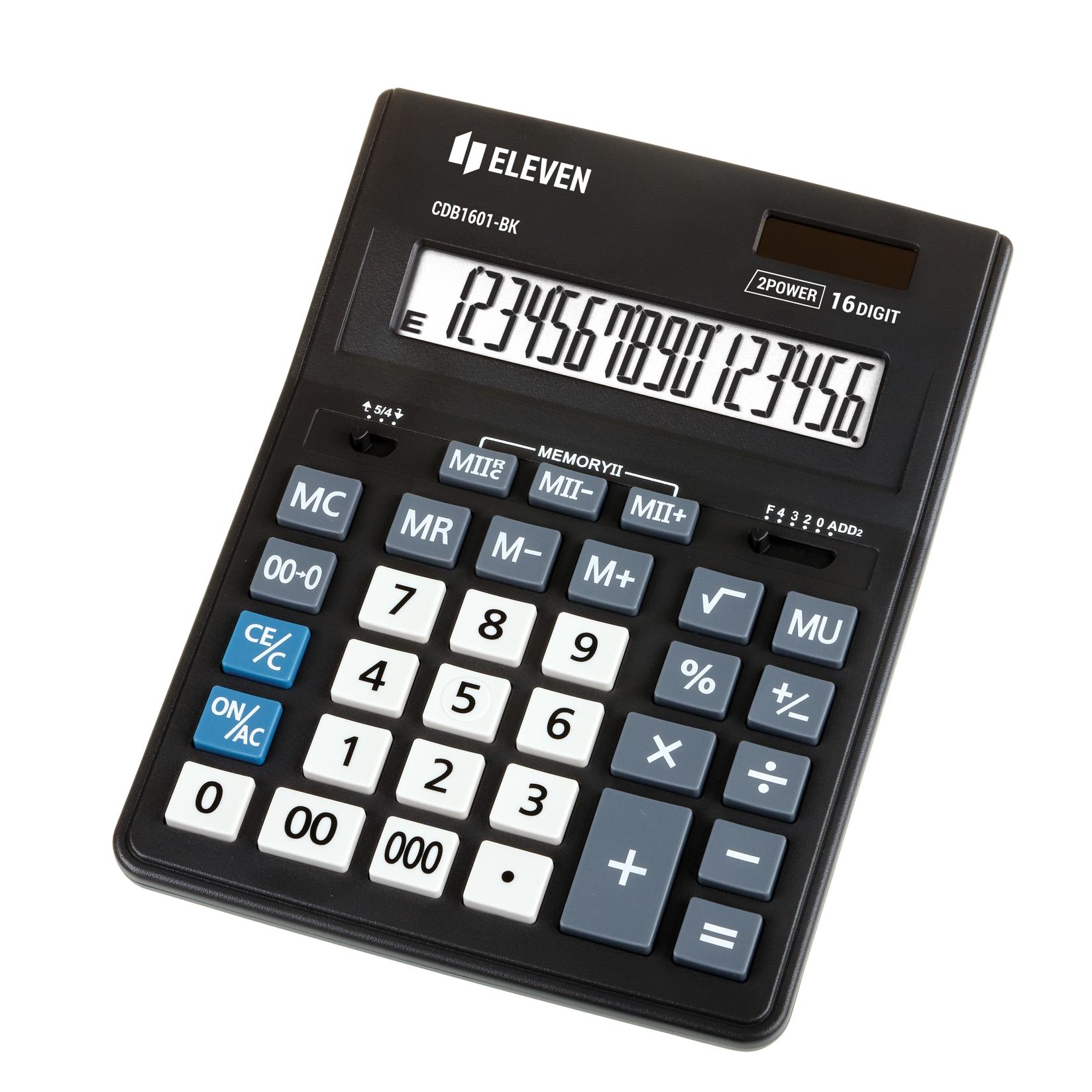 ELEVEN Stoni poslovni kalkulator CDB-1601-BK, 16 cifara, Crni