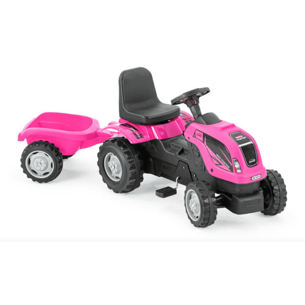 Aristom Traktor sa prikolicom na pedale model 956, Roze