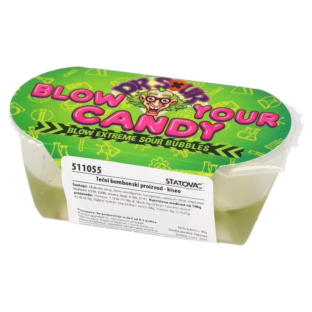 Dr. Sour Tečni slatkiš Blow your candy, 40 g