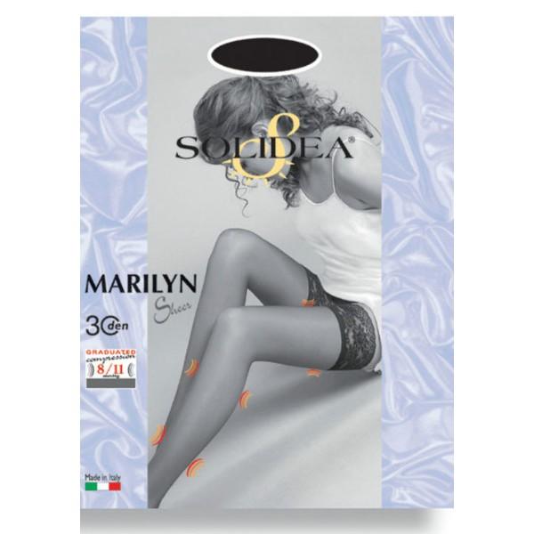 Calzificio Pinelli Prozirne čarape bez podvezica, 30 den, Solidea Marilyn 30 Car.Nero 3