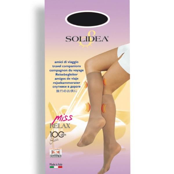 Calzificio Pinelli Ženske dokolenice sa anatomskom strukturom, 100 den, Solidea Miss Relax 100 Nero