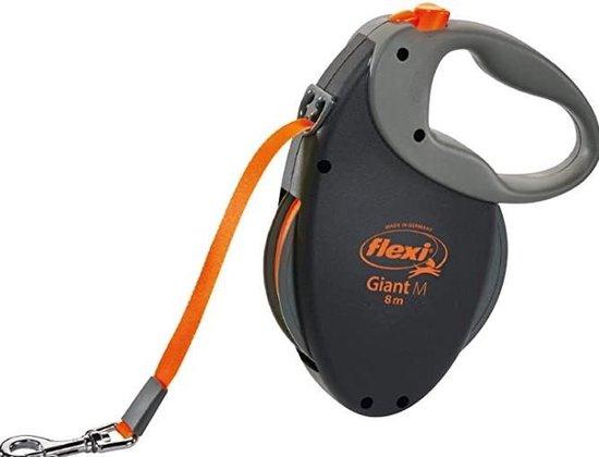 FLEXI Povodac za pse Giant Tape M, 8m, Do 25 kg, Crno-narandžasti