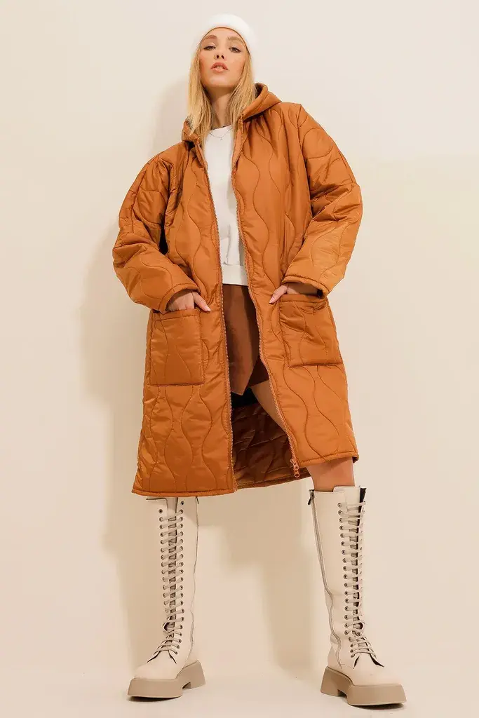 Trend Alacati Stili Ženska jakna ALC-X10976, Smeđa