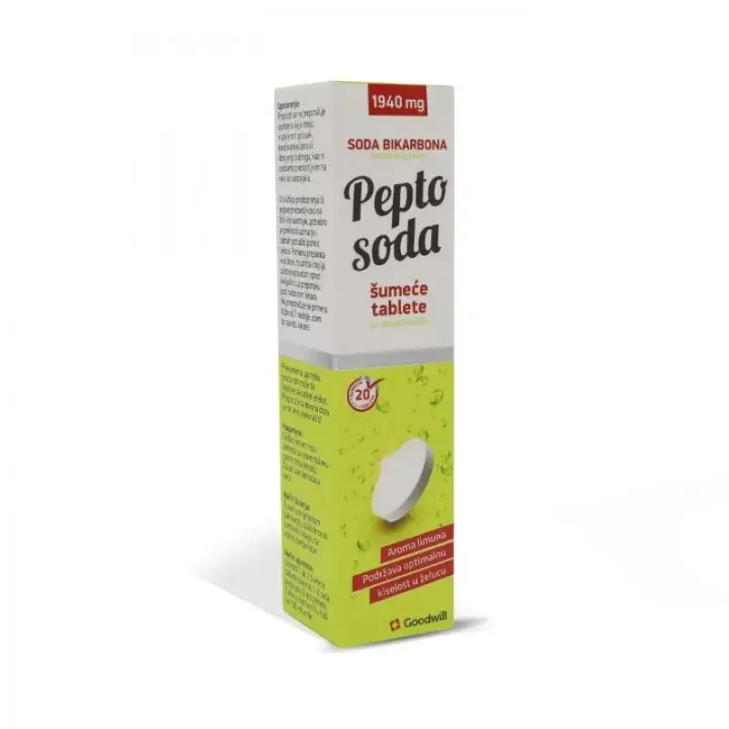 Goodwill Šimeće tablete Pepto Soda, 20 tableta