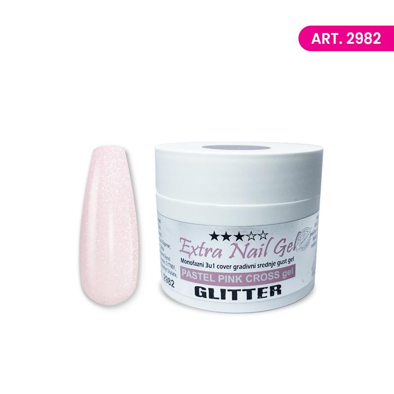 Cross Gel glitter, 50ml, Roze