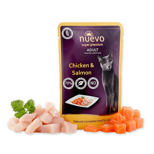 NUEVO Sosić za odrasle mačke sa ukusom lososa i piletine 85g