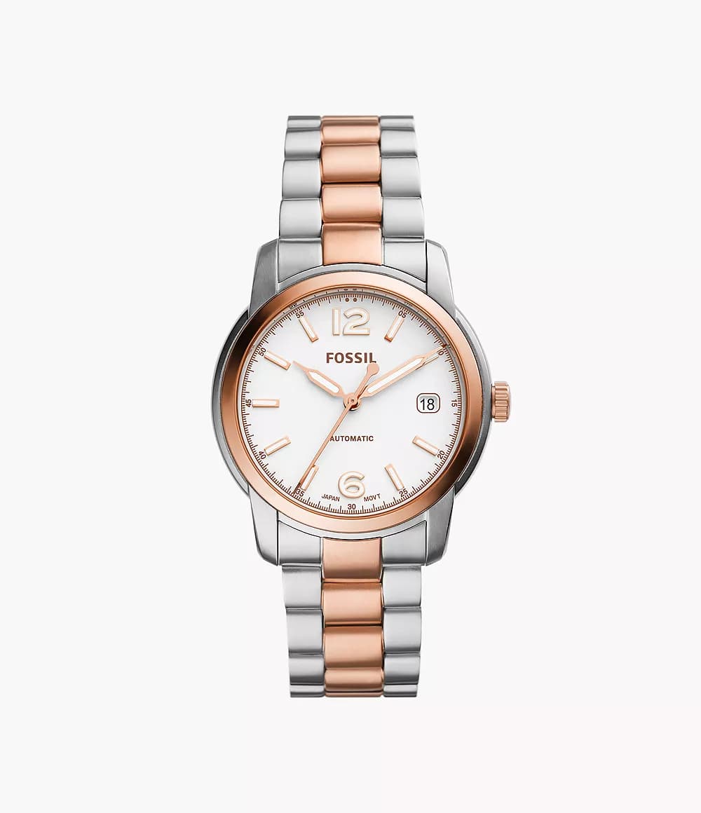 Fossil Ženski sat Heritage, Srebrno-rose gold