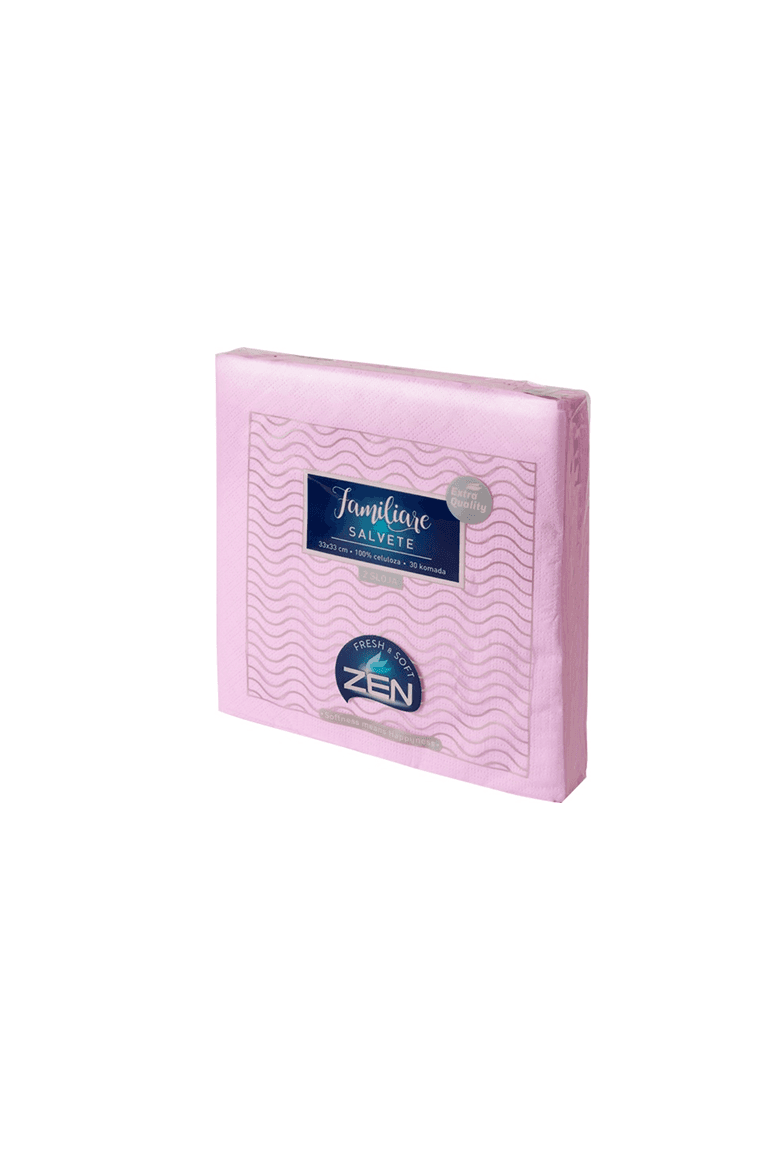 Zen Salvete Familiare, Dvoslojne, 30 komada, Roze