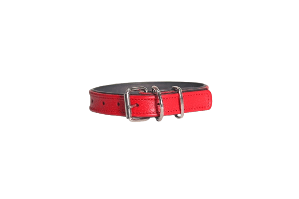 ALEXA LEATHER Ogrlica za pse Lux, 30mm, Crvena