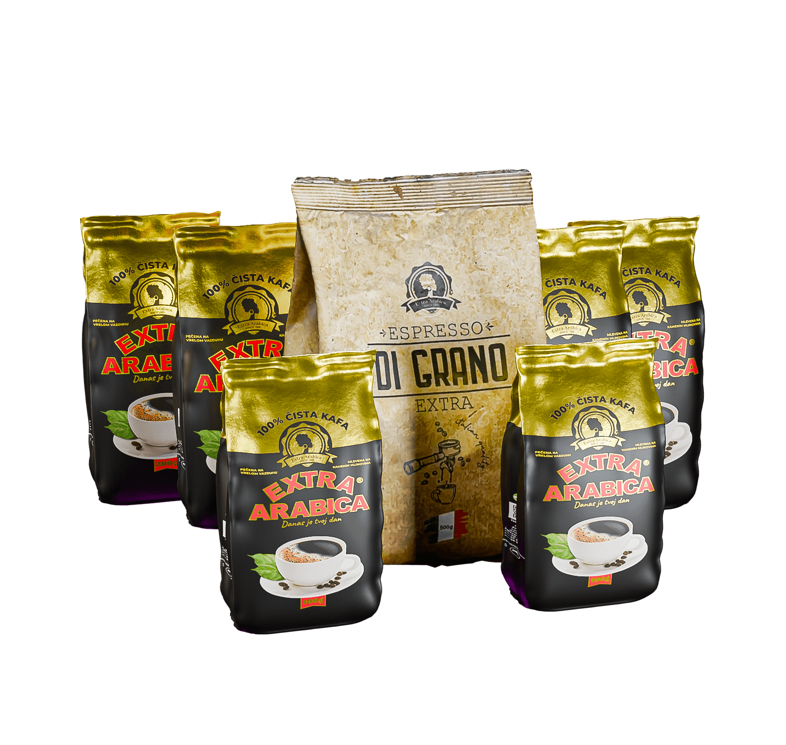 Di Grano Kafa u zrnu Espresso Extra 500g + Domaća kafa Extra Arabica 1kg