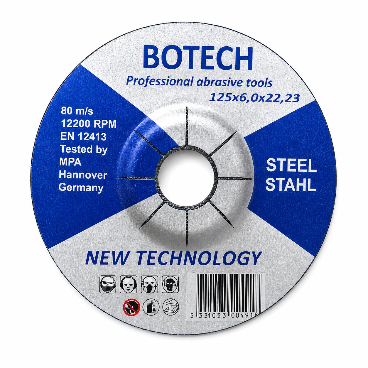Botech Brusna ploča, Metal, 125x6x22mm