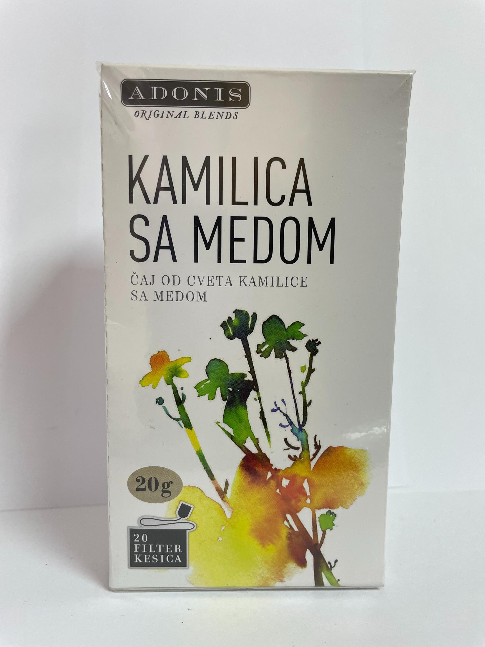 Adonis Čaj od cveta kamilice sa medom, Filter, 20g