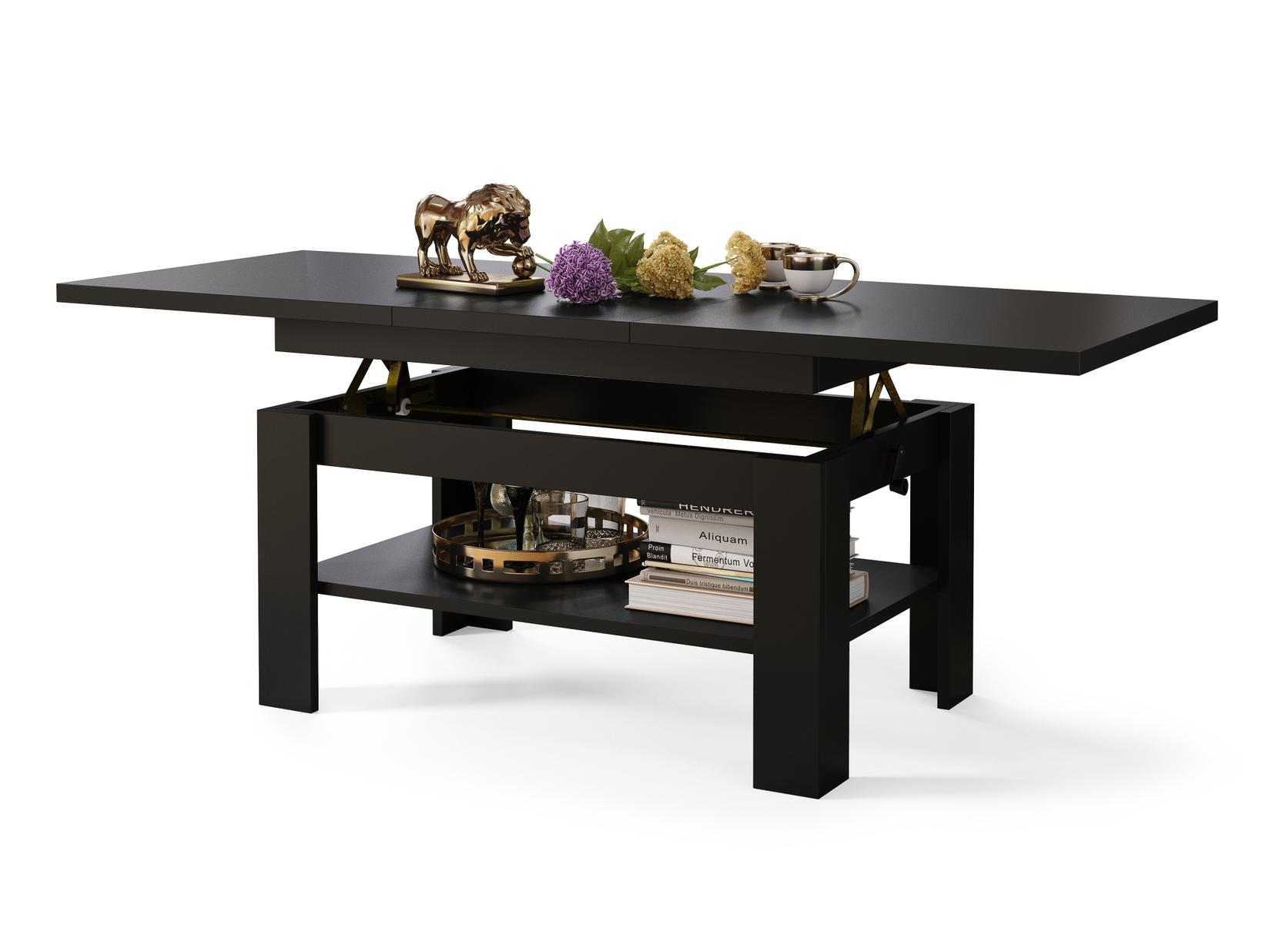 Mazzoni Multifunkcionalni sto na razvlačenje Rio, 130-170x55-67cm, Crni