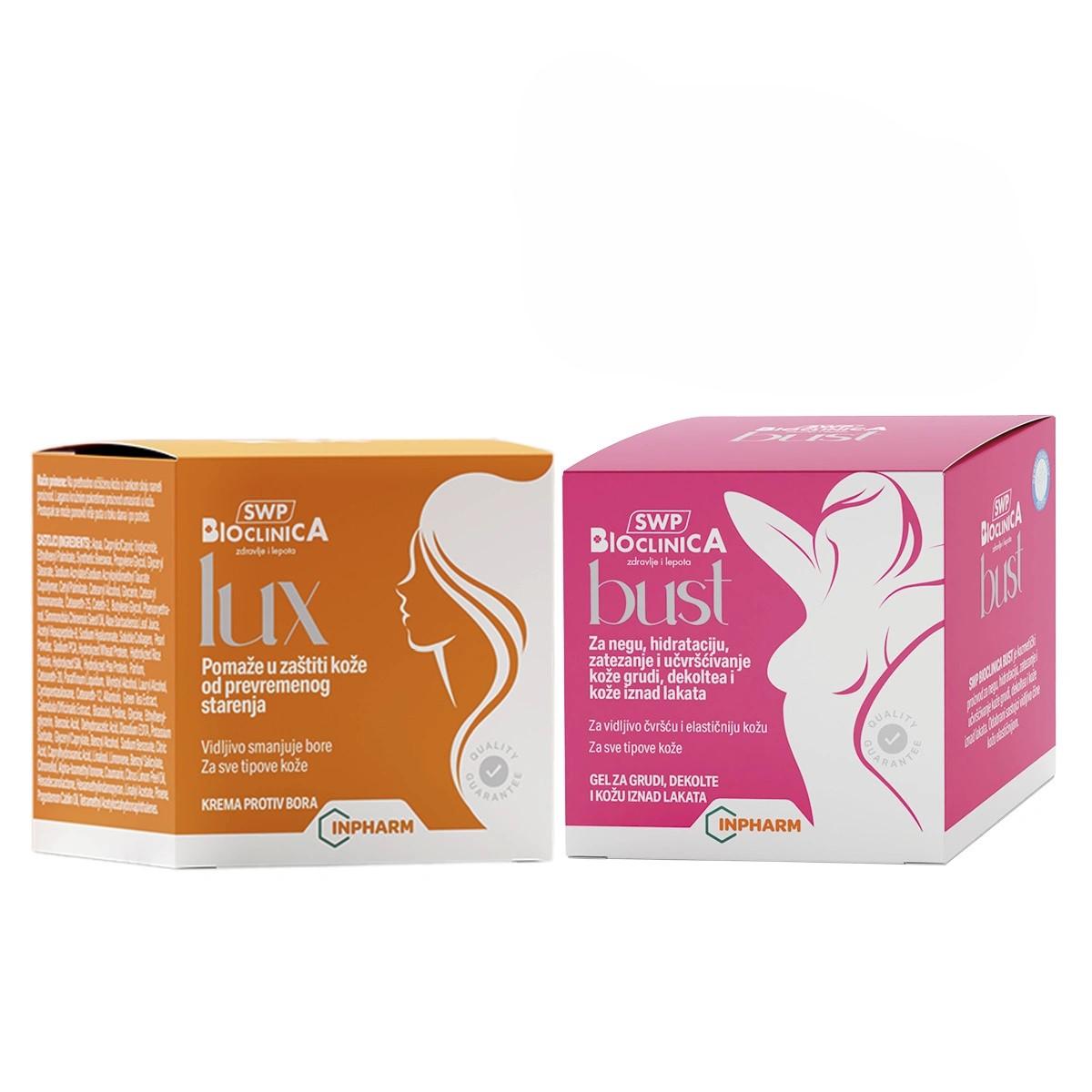Bioclinica Krema protiv bora Lux, 50ml + Gel za grudi, deklote i kožu iznad laktova Bust, 50 ml