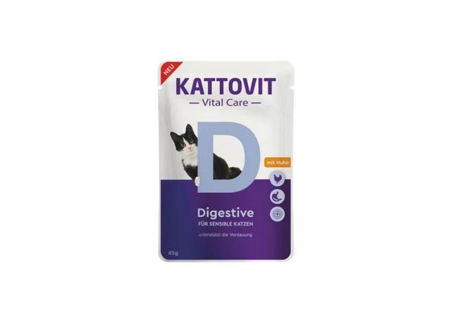 KATTOVIT Hrana za mačke piletina Vital Care Digestive, 85g
