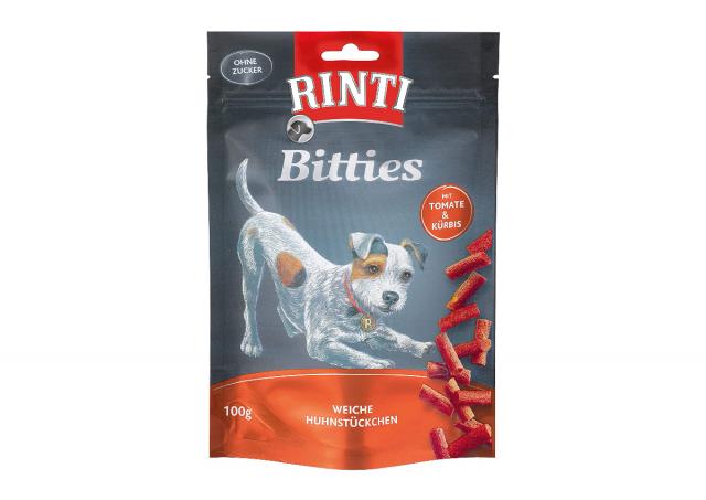 RINTI Poslastica za pse Bitties, Piletina sa bundevom i paradajzom, 100g