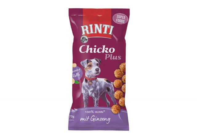 RINTI Poslastica za pse Chicko Plus, Piletina i žen-šen, 70g