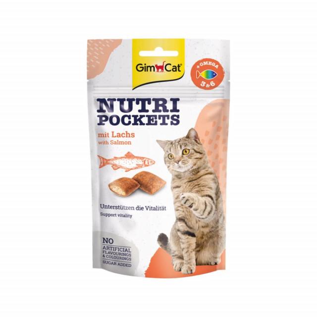 GIMCAT Poslastica za mačke Nutri Pockets, Losos, 60g