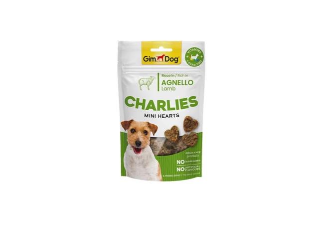 GIMDOG Poslastica za pse Charlies Mini Hearts, Jagnjetina, 70g
