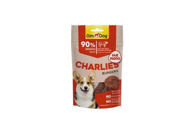 GIMDOG Poslastica za pse CHARLIES THE MONO BURGERS, Govedina, 70g