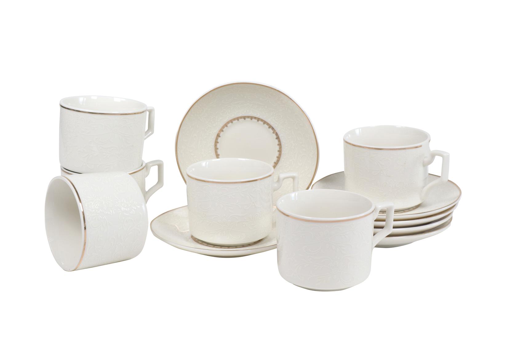 Sigma Porcelanski set za kafu JH-ZYH160-1522, 160 ml, 6 komada EMB/GLD