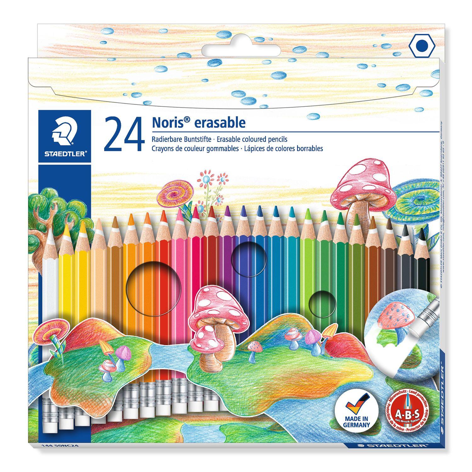 STAEDTLER Set drvenih bojica sa gumicom 24/1