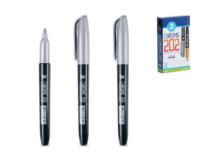JUNIOR marker, permanentni, hrom 202, 140021, srebrni