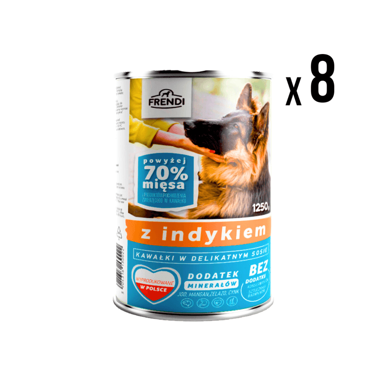 Frendi Vlažna hrana za pse, Ćuretina, 1.250g, 8 komada