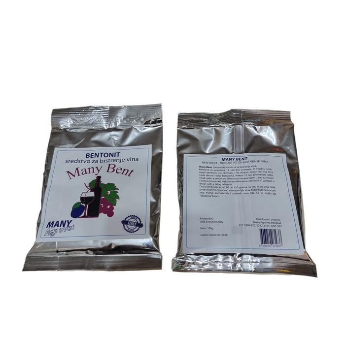 Many Agrovet Bentonit za bistrenje vina, 100g