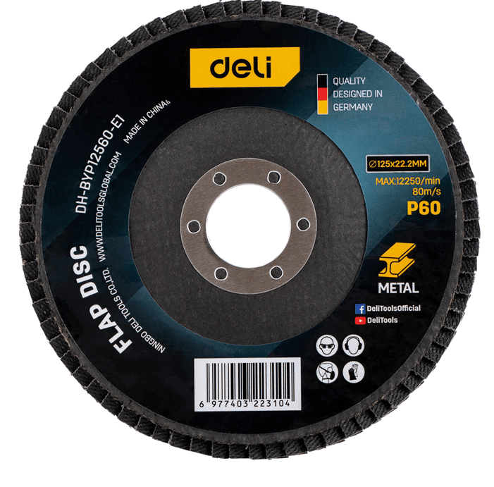 DELI ALATI Lamelarni brusni disk al EDH-BYP12560-E1, 125 mm g60