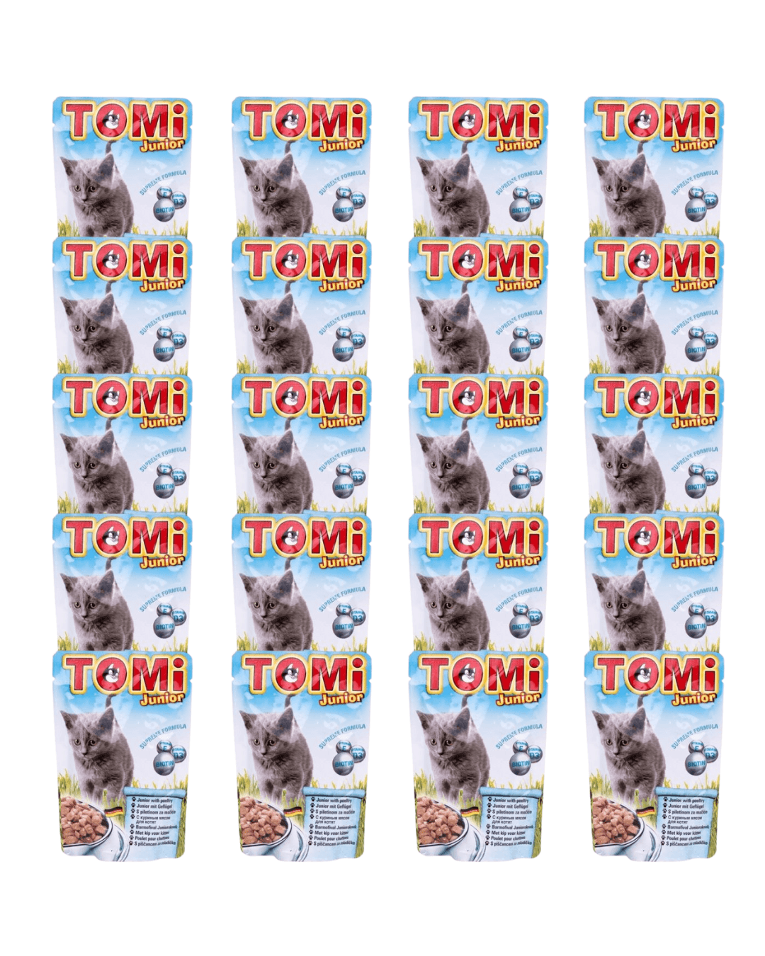 TOMI Vlažna hrana za mačke, Živina, 100g, 20kom