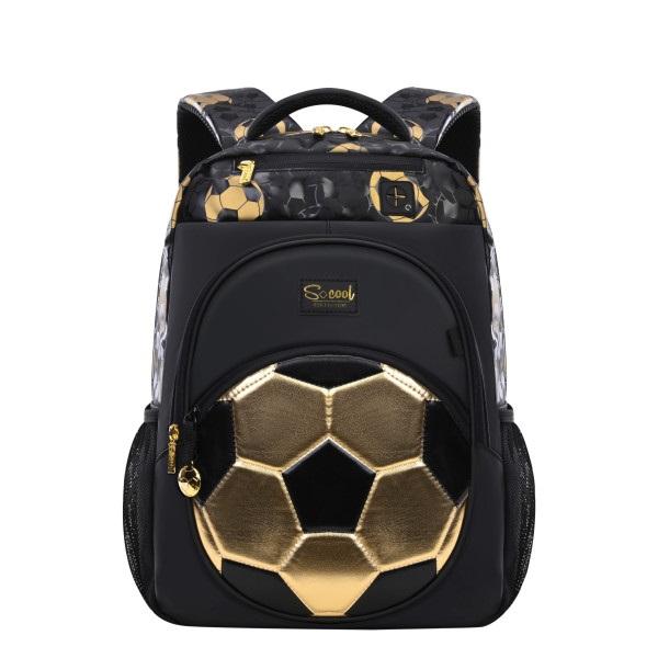 S-Cool Ranac sa ojačanim leđima Gold football SC3170, 40x29x14cm, Zlato-crni