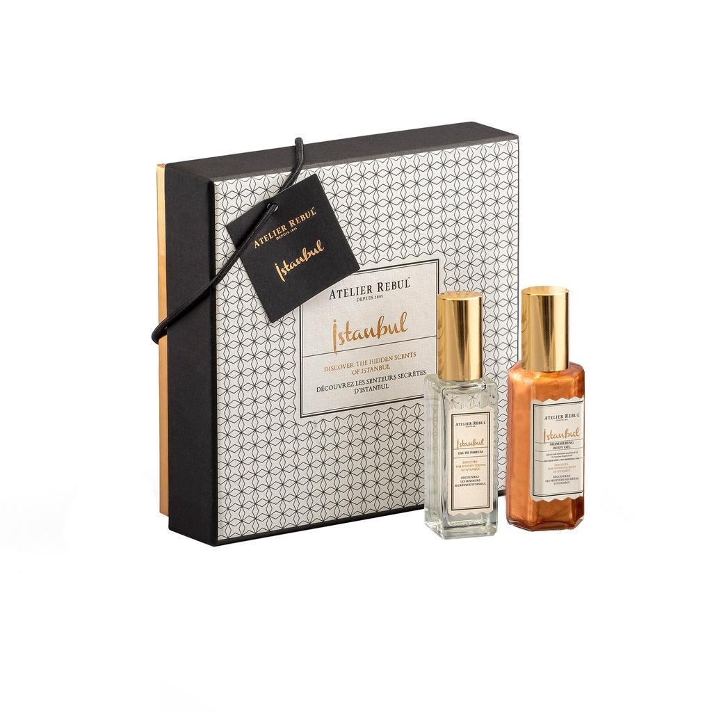 Atelier Rebul Set parfema za žene Istanbul EDP, 12ml + Ulje za telo sa šljokicama On The Go, 25ml