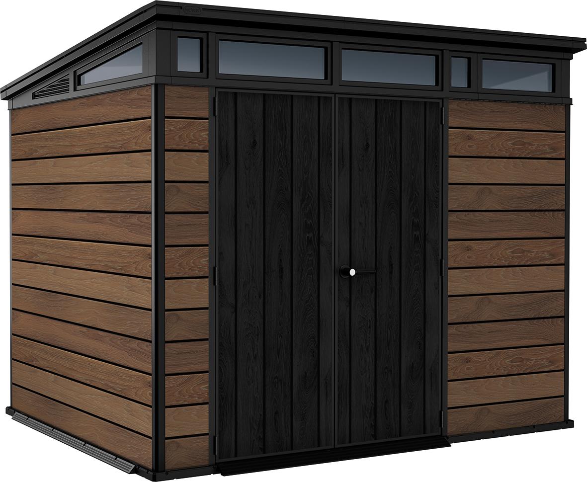 Keter Baštenska kućica Deco Pent 9x7, 216x218x226cm, Braon-crna