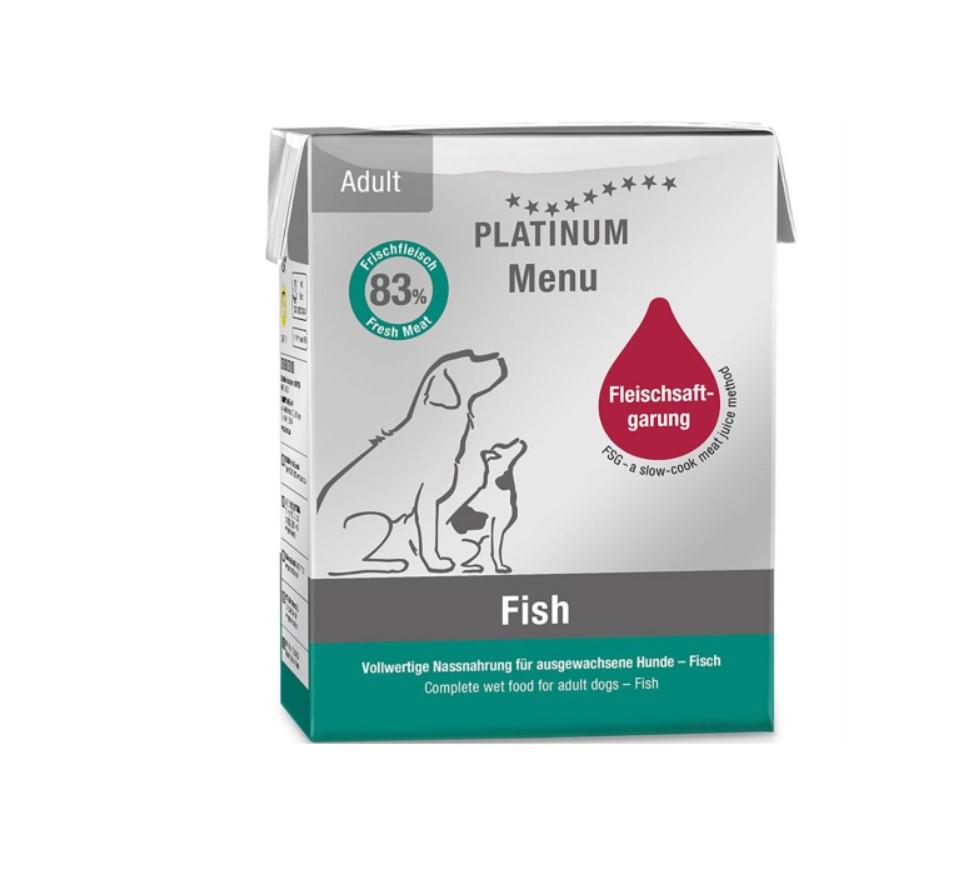 Platinum Menu Vlažna hrana za odrasle pse, Sa ribom, 185 g
