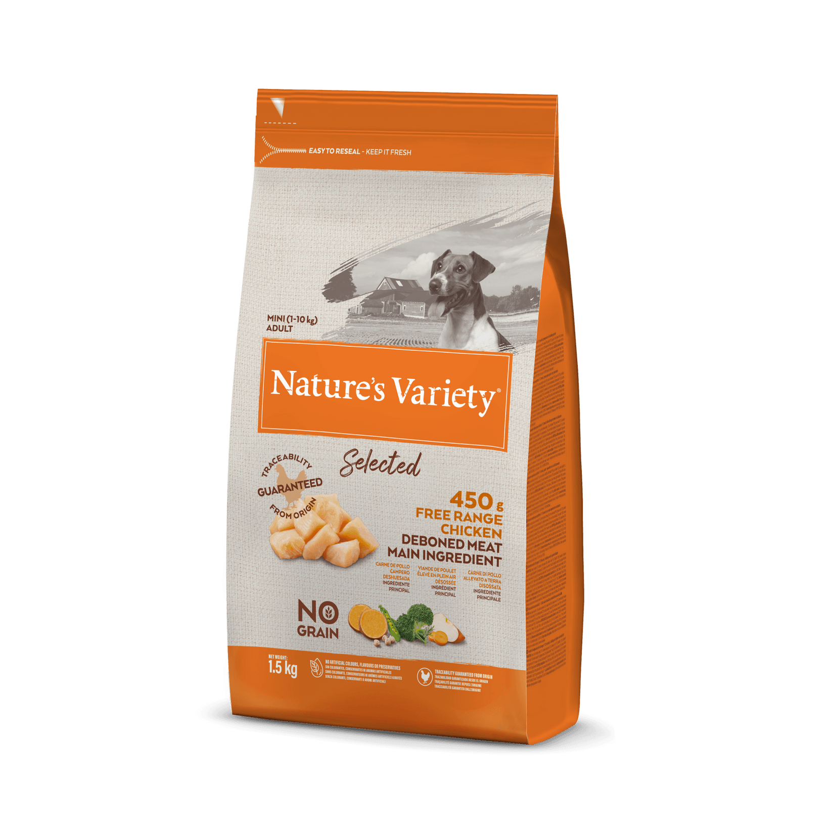 NATURE'S VARIETY Suva hrana sa ukusom piletine za odrasle pse Selected Mini 1.5kg