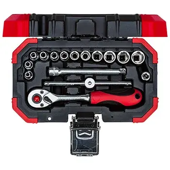 Gedore Set nasadnih ključeva prihvat 1/4' sa račnom R49003016, 16 komada