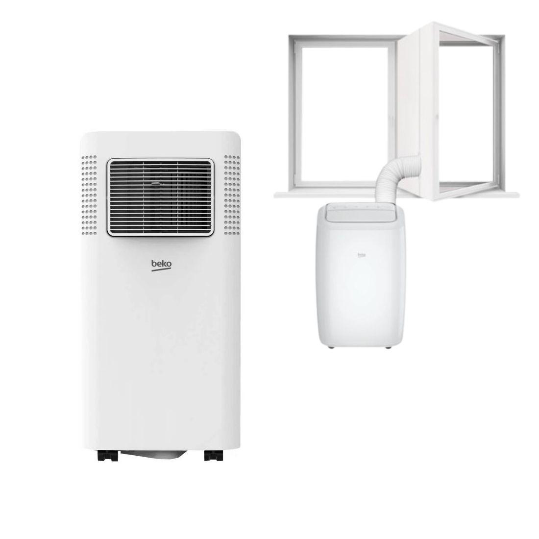Beko Pokretna klima BP207C , 7000 BTU, Bela+Kit za prozor za odvod za prenosive klime