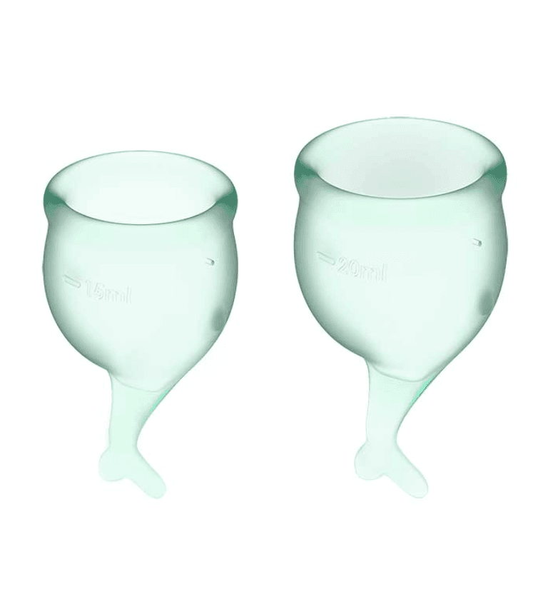 Satisfyer Menstrualne čašice Feel Secure, 2 komada, Svetlozelene