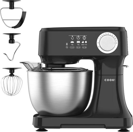 Cook-It Kuhinjski robot mikser sa posudom, 12 brzina, 3.5L, 600W, Crni