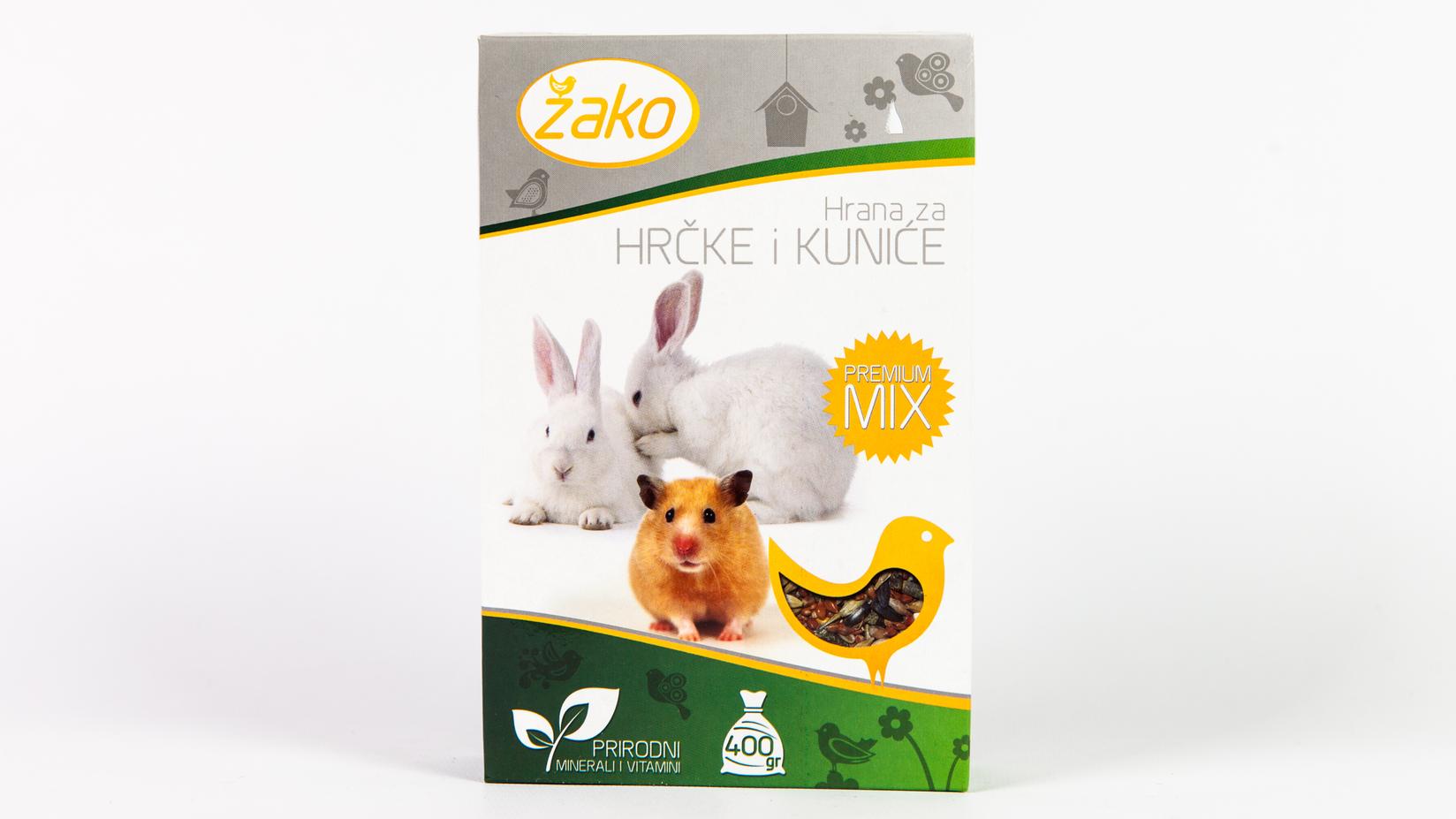 ŽAKO Kombinovana hrana za hrčkove, zečeve i druge male glodare 400g