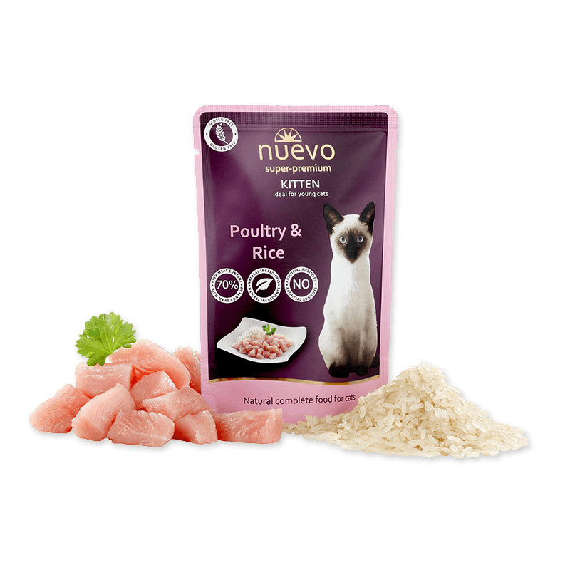 NUEVO Sosić za mačiće sa ukusom živine i pirinča 85g