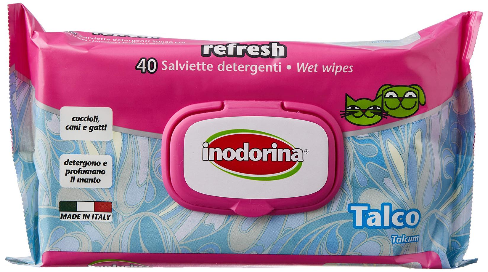 INODORINA Vlažne maramice sa talkom za pse i mačke Refresh 40/1