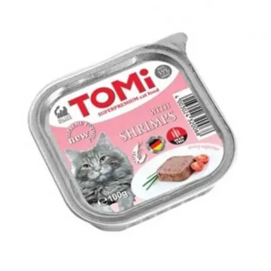 TOMI Pašteta za mačke sa ukusom škampi, 100g
