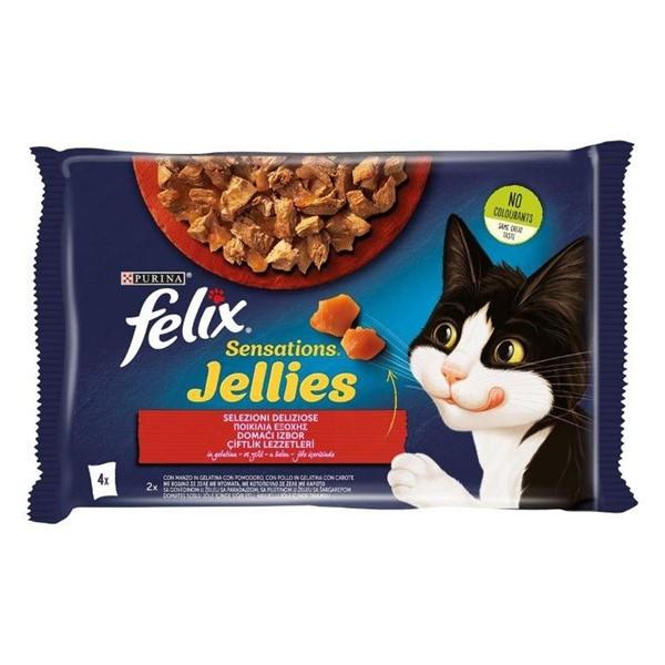 FELIX Vlažna hrana za mačke Sensation Govedina i Piletina 85g 4/1