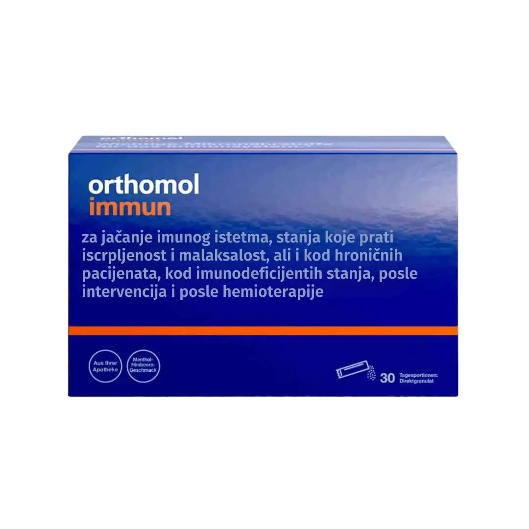 Orthomol Immun Granule Direkt, Mentol/Malina, 30 kesica