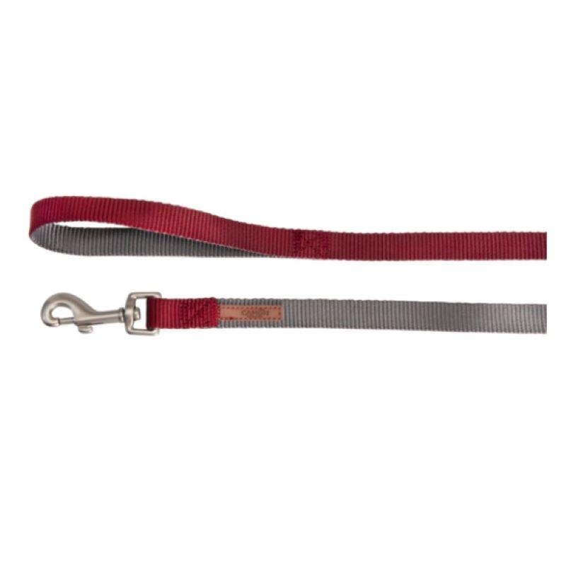 CAMON Povodac double, 25x1200mm, SIvo - Crveni