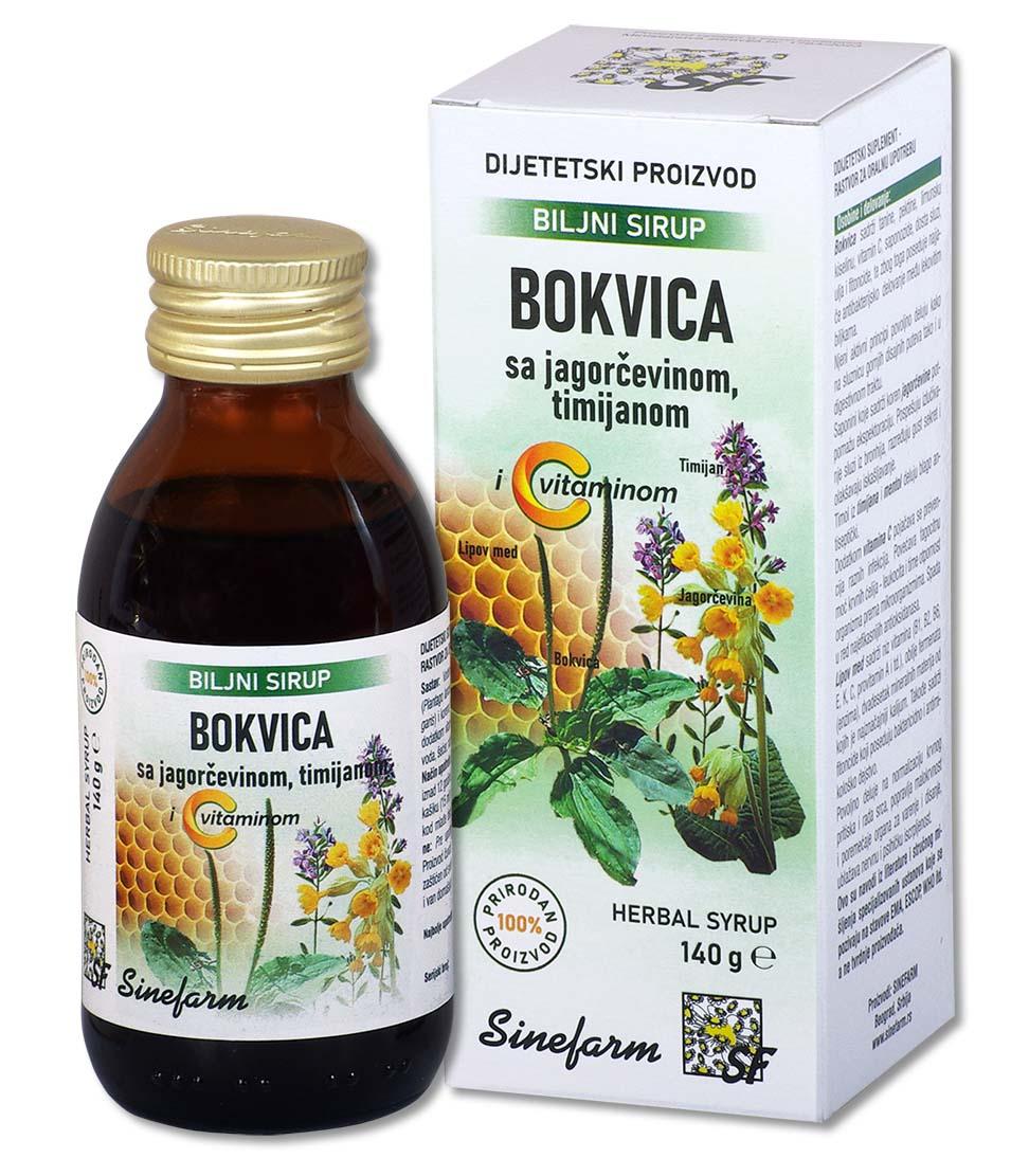 SINEFARM Sirup od bokvice sa timijanom, jagorčevinom C vitaminom 140 g