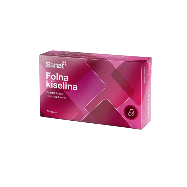 SANAT FOLNA KISELINA, 30 kapsula