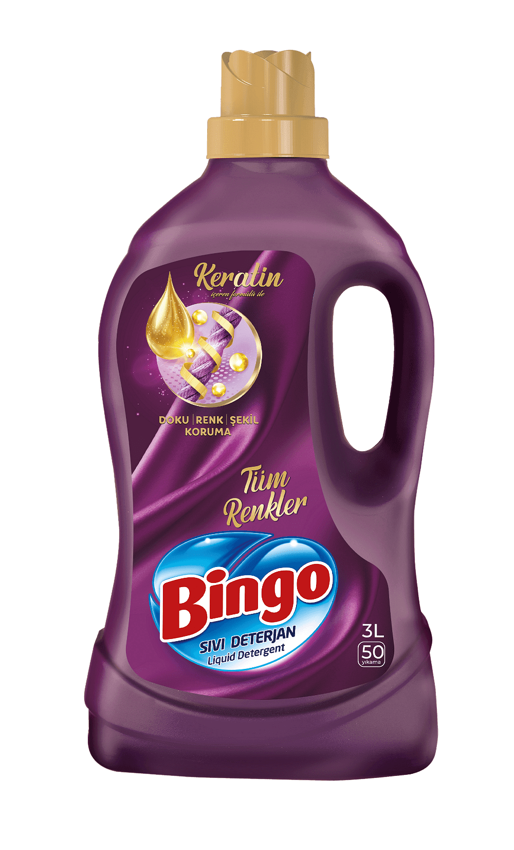 BINGO 3L tečni deterdžent sa keratinom za oboјeni veš